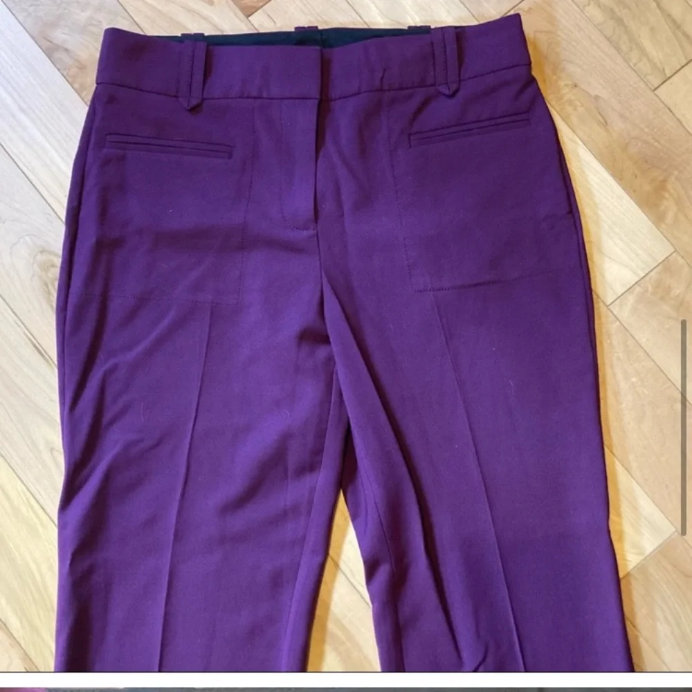 Rebecca Taylor Straight Suit Pants plum/purple size six - Picture 4 of 10
